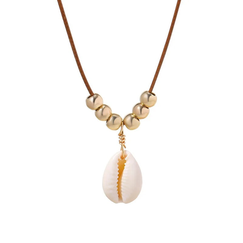 New Boho Summer Jewelry Rope Chain Shell Beads Pendant Necklace For Women Party Wedding Valentine's Gift