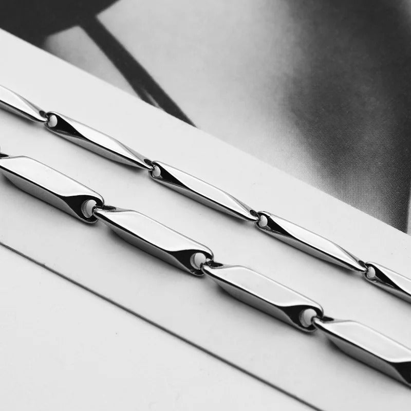 Stainless Steel Melon Seed Chain Bracelet Fashion Jewelry Best Gift for Men and Women