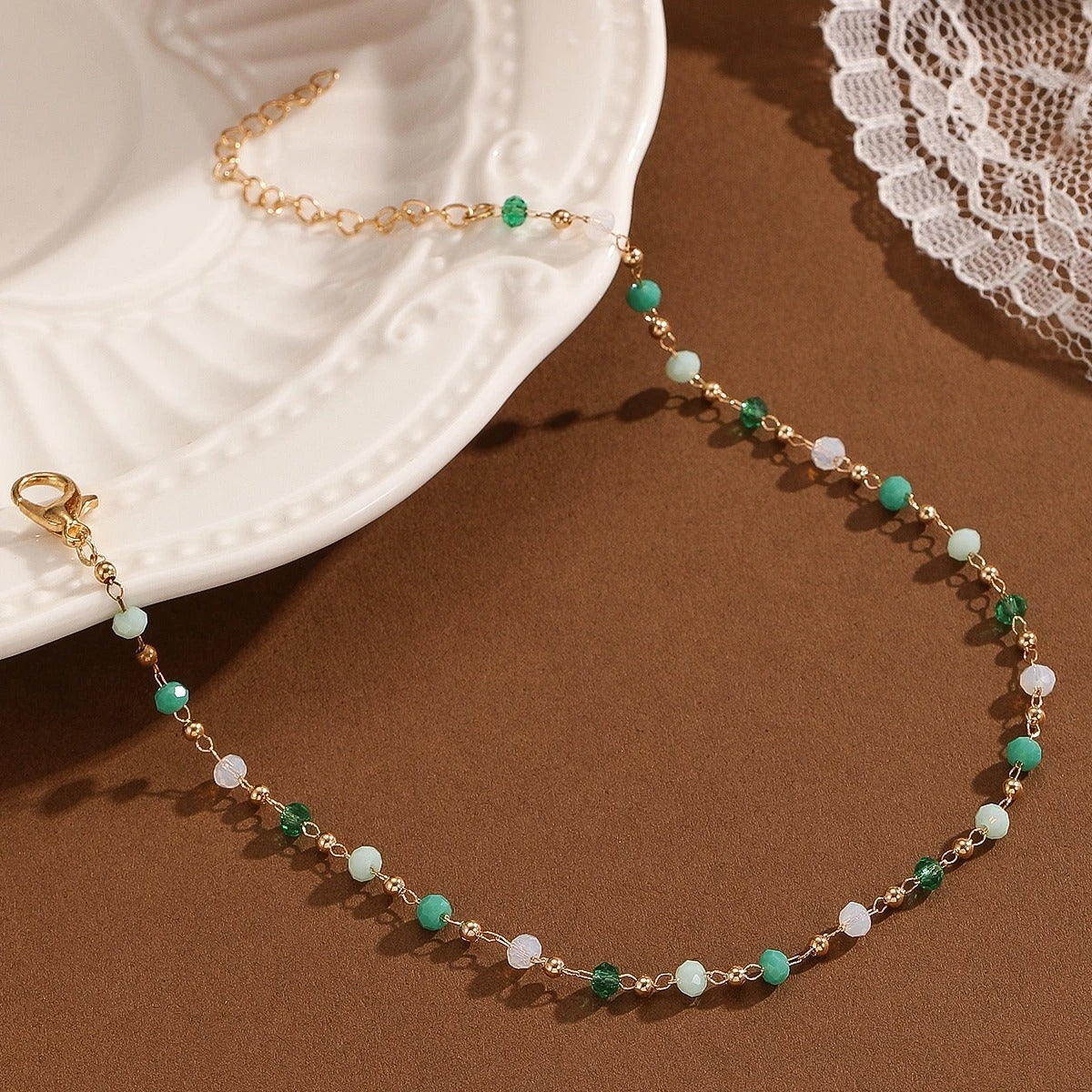 Women's Anklets Beads Stone Anklet Summer Beach Anklets On Foot Ankle Bracelets For Women Leg Chain