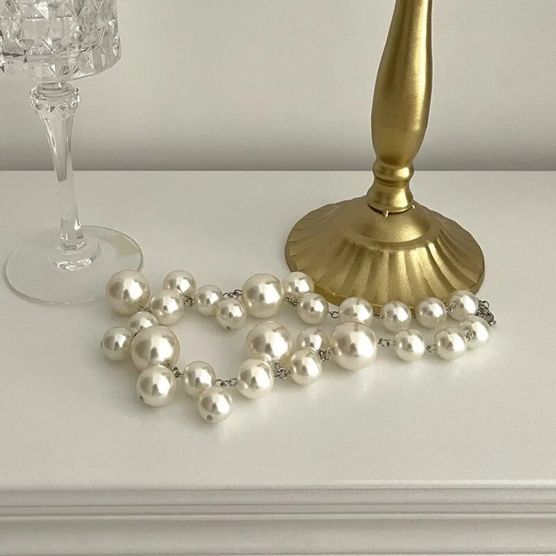 Elegant Imitation Pearl Choker Necklace Women’s Party & Wedding Jewelry