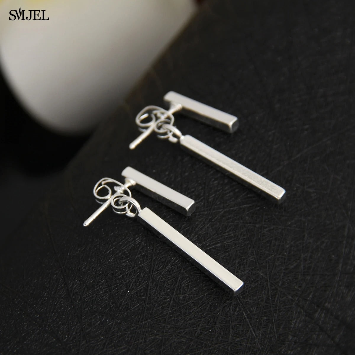 SMJEL 2025 New Fashion Simple T Bar Drop Earring for Women Geometric Ear Jacket Earrings Wedding Gifts S140
