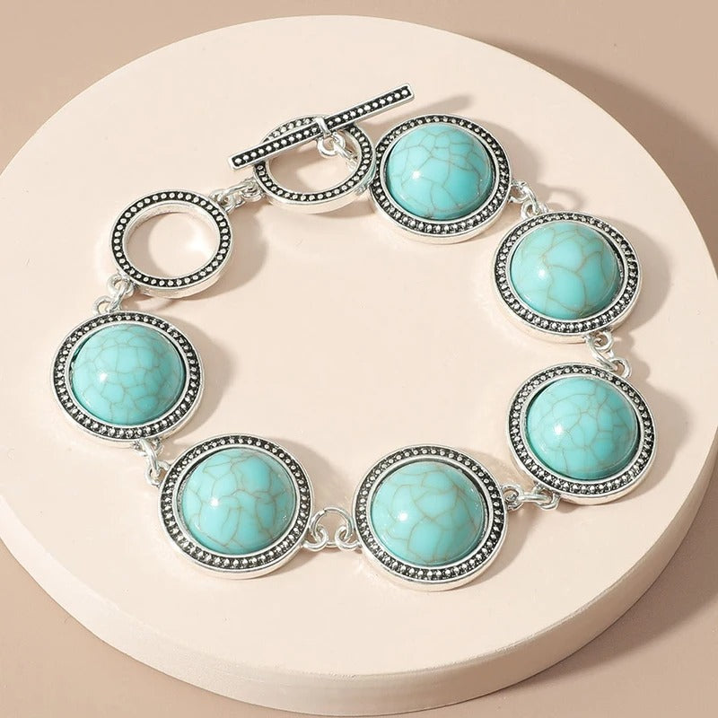 Fashion Boho Vintage Round Pearl Bracelets Bangles For Women Blue Red Black Bead Vintage Bohemian Adjustable Bracelet Jewelry