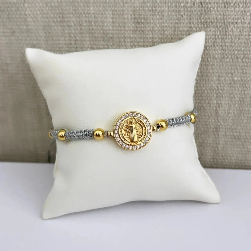 Virgin Mary Guadalupe Braided Bracelet – Handmade Christian Pulseras Jewelry Gift for Women