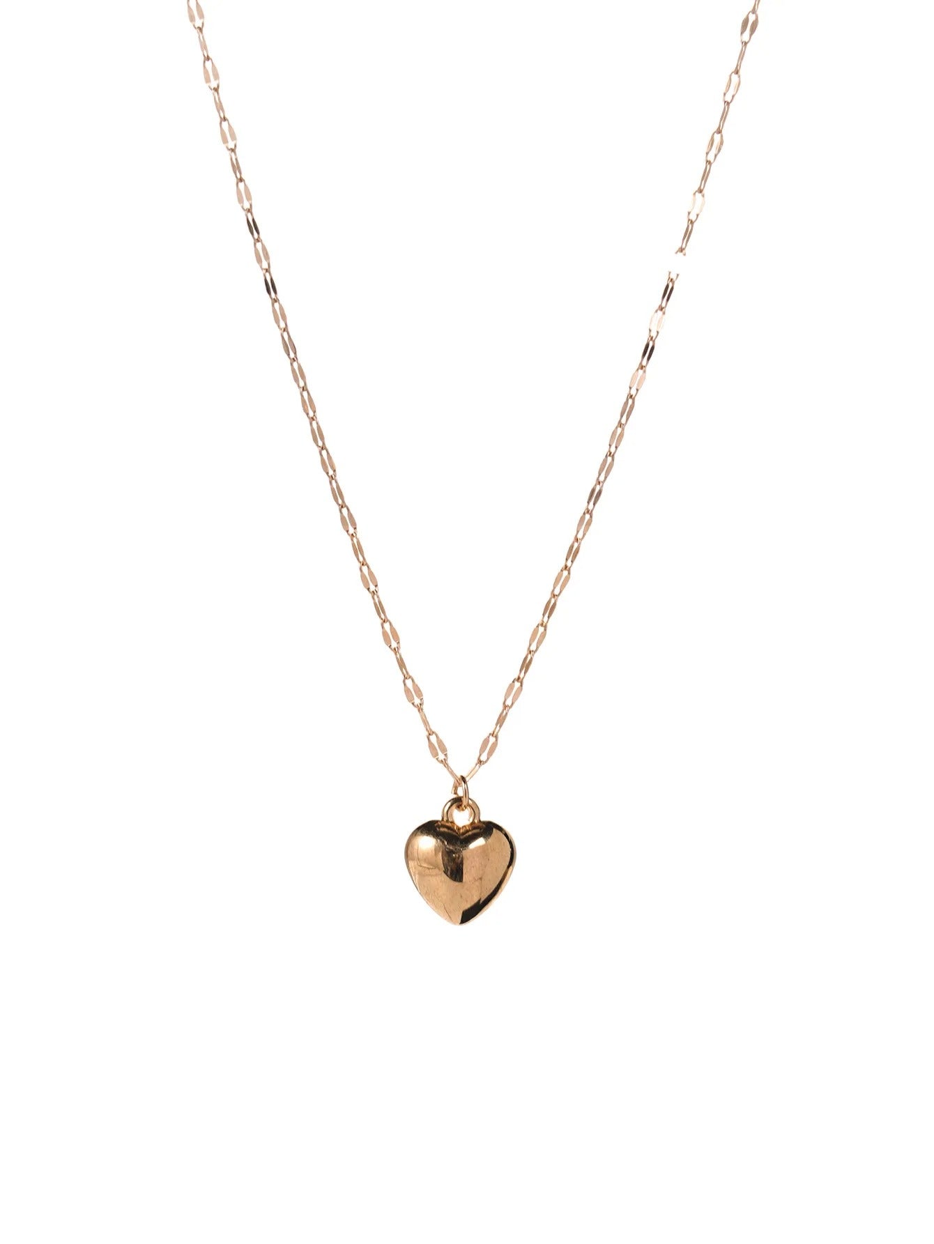 Stainless Steel Love Heart Necklace For Women 2025 New Trendy Lip Chain Simple Pendant Necklace Jewelry Gift