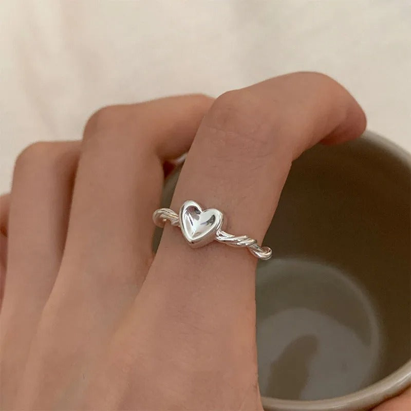 Silver Geometric Multilayer Round Bead Ring Female Fashion Punk Temperament Prevent Allergy Charm Jewelry