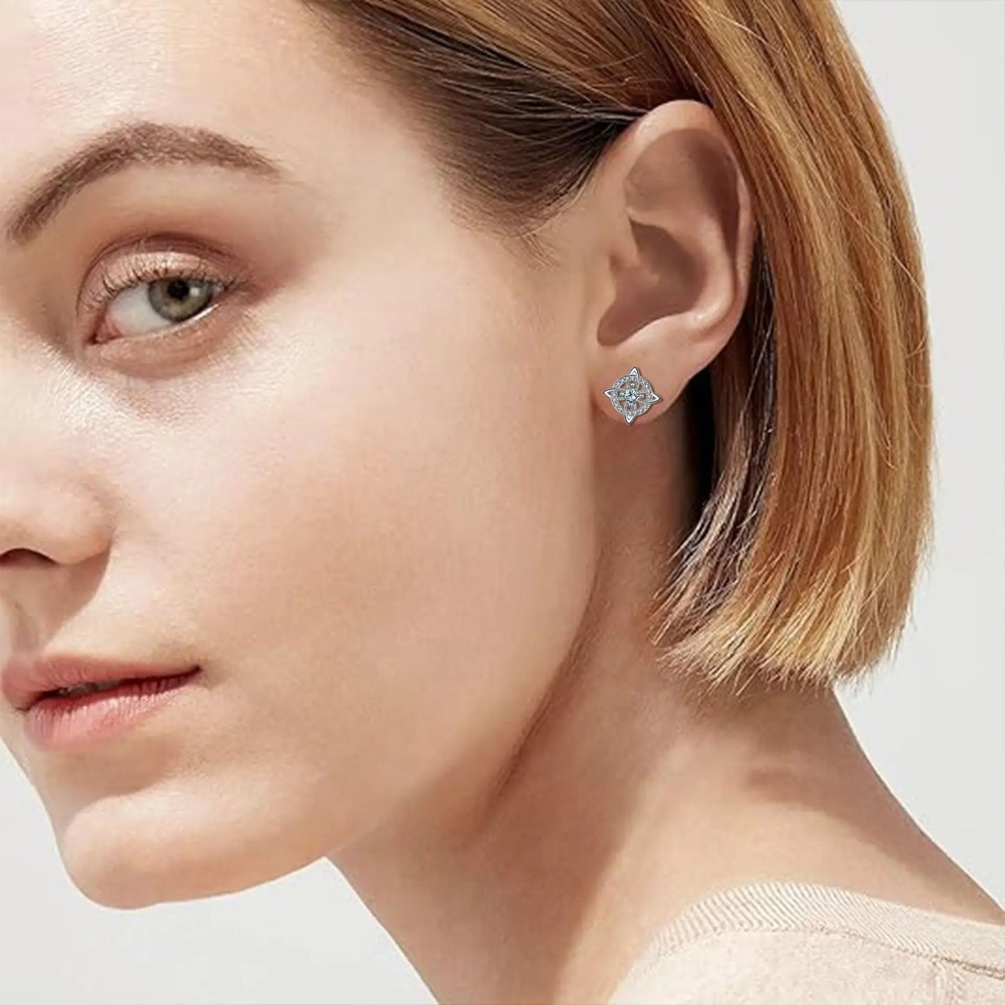 Nudo De Bruja Stud Earrings 925 Silver Witch Protection Jewelry