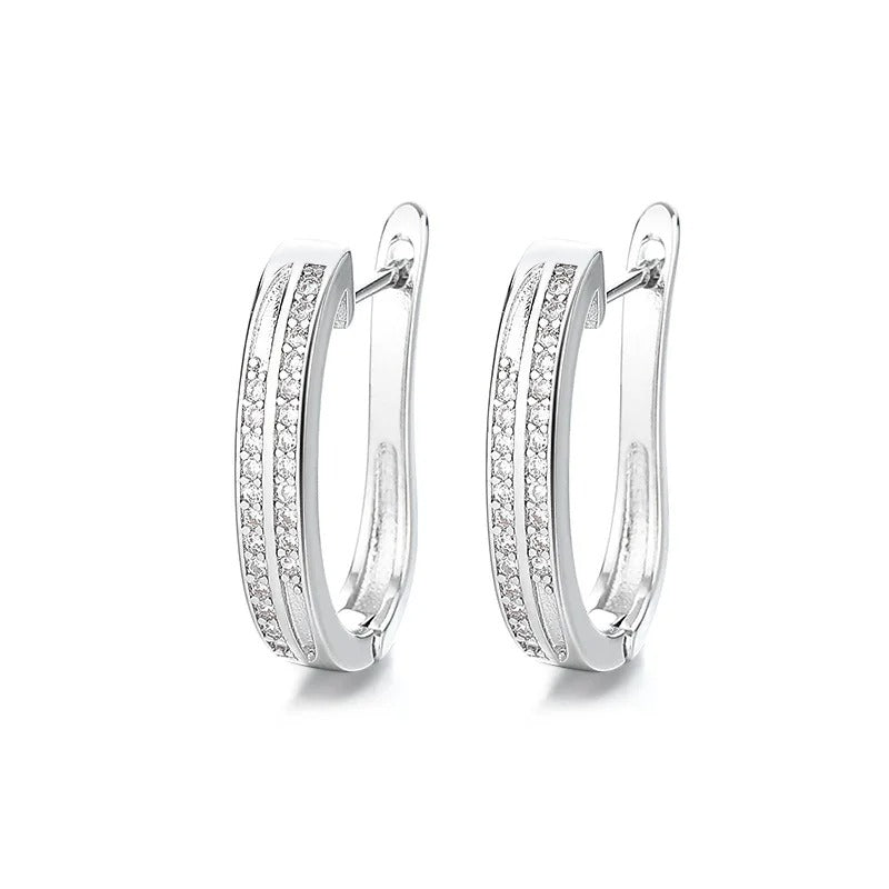 High Quality 925 Silver Earrings Wedding Fashion Women