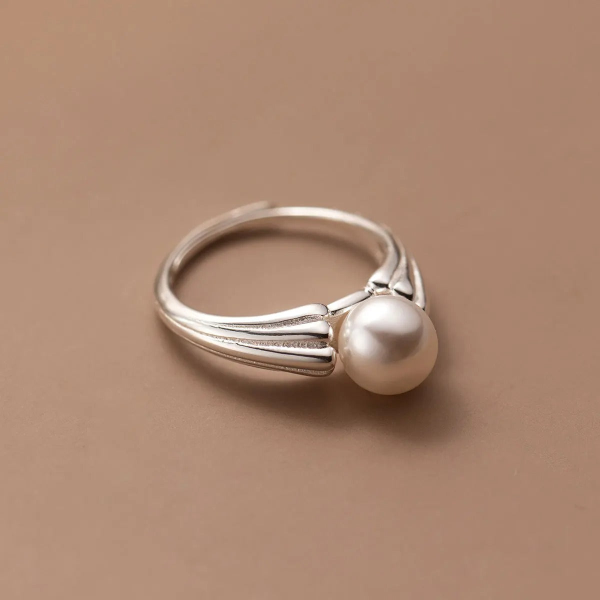 925 Sterling Silver Pearl Rings For Women Wedding Engagement Luxury Designer Jewelry