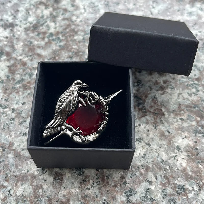 Love And Deepspace Sylus Brooch Cosplay Black Crow Badge Pendant Alloy Corsage Pin Jewelry Clothes Backpack Accessory