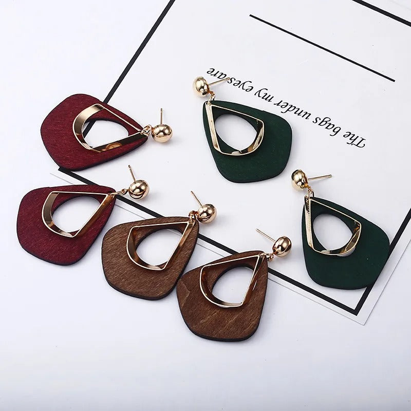Hollow Out Boho Earrings Women Geometric Drop Statement Jewelry
