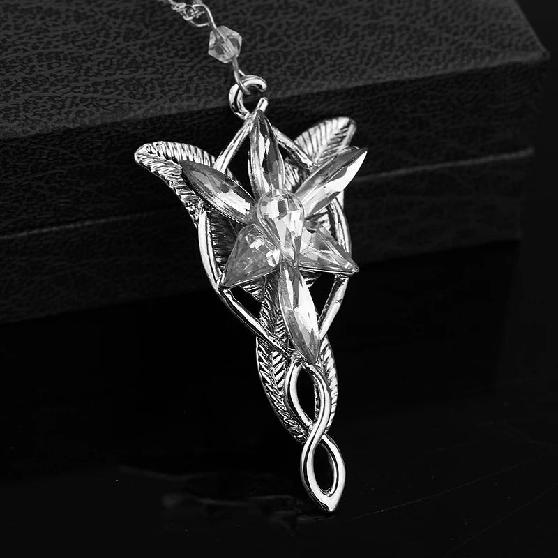 Lord Rings Necklace The Elves Princess Fashion Crystal Cubic Zirconia Stone Pendant For Women Wedding Gifts