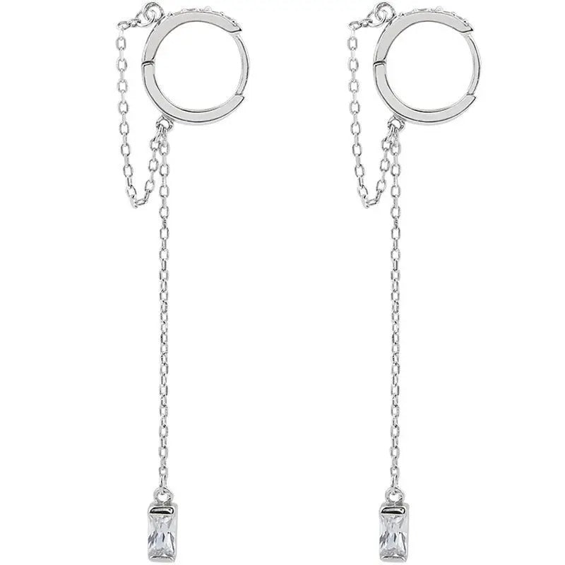 Hot Sell Sterling Silver Initial Stud Earrings Women Fashion