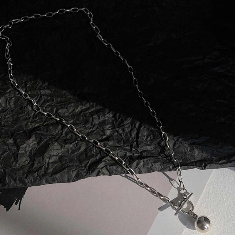 1PC Cuban Chain Necklace Women New Fashion Toggle Clasp Stainless Steel bride accessories wedding