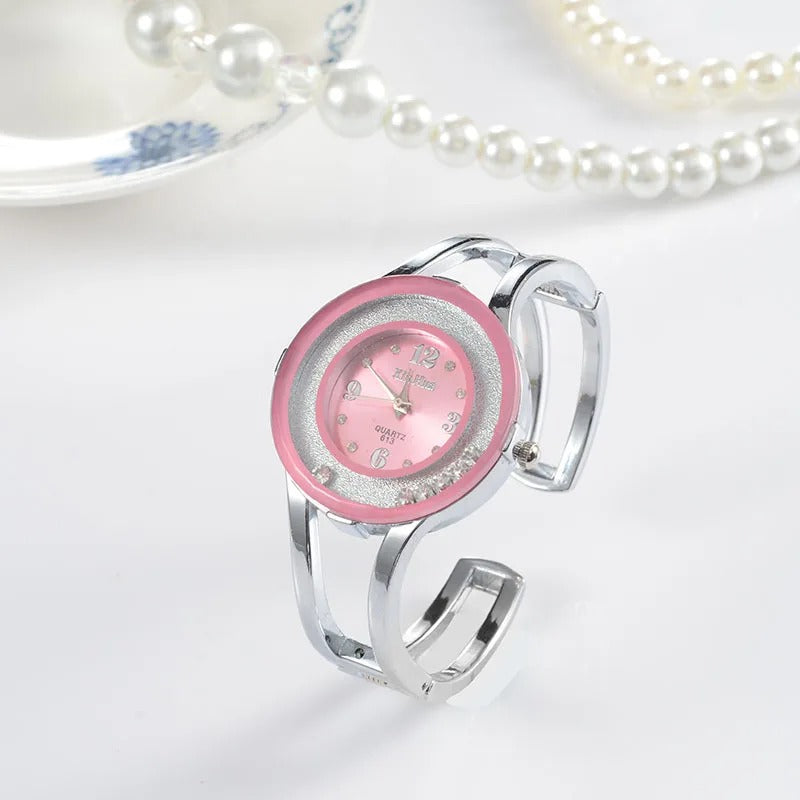 Women’s Bracelet Quartz Watch Crystal Stainless Steel Bangle