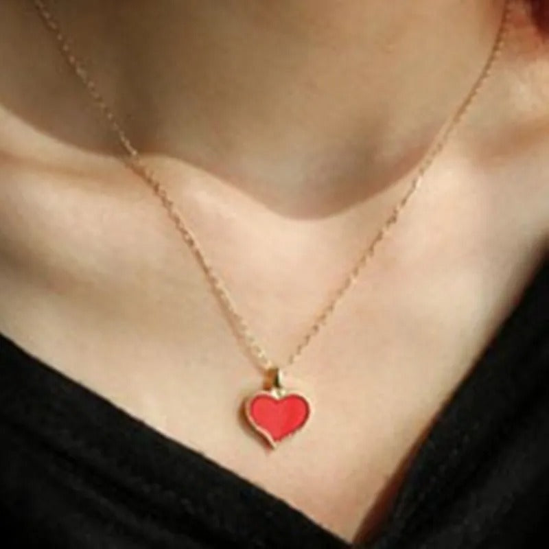 New Fashion Vintage New Gossip Girl Serena Red Heart With Love Pendant Necklace Models