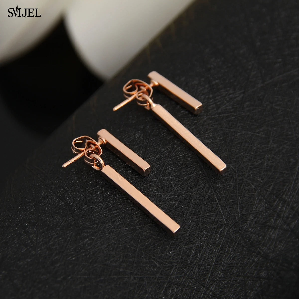 SMJEL 2025 New Fashion Simple T Bar Drop Earring for Women Geometric Ear Jacket Earrings Wedding Gifts S140