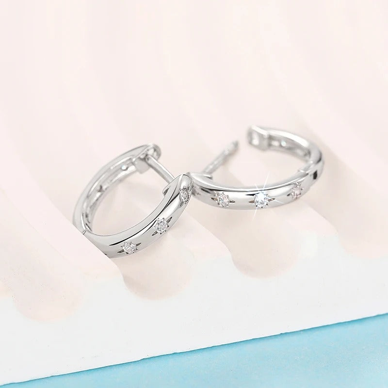 Shiny Sun Hoop Earrings for Women