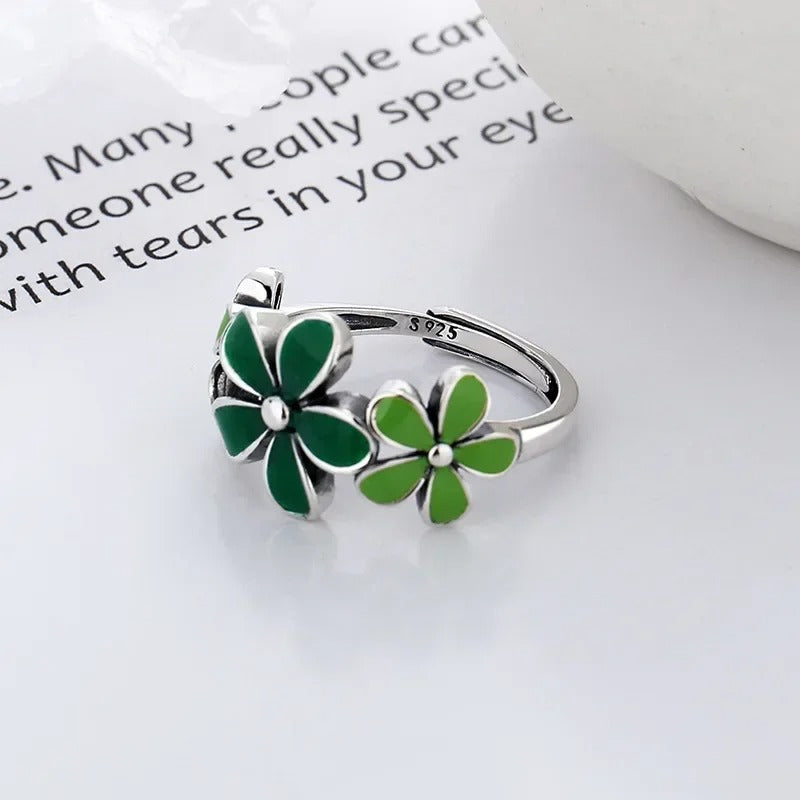 Fashion Vintage Peacock Flower Ring Adjustable Simplicity Fashion Exquisite Women Jewelry Accessories Wedding Party Gifts