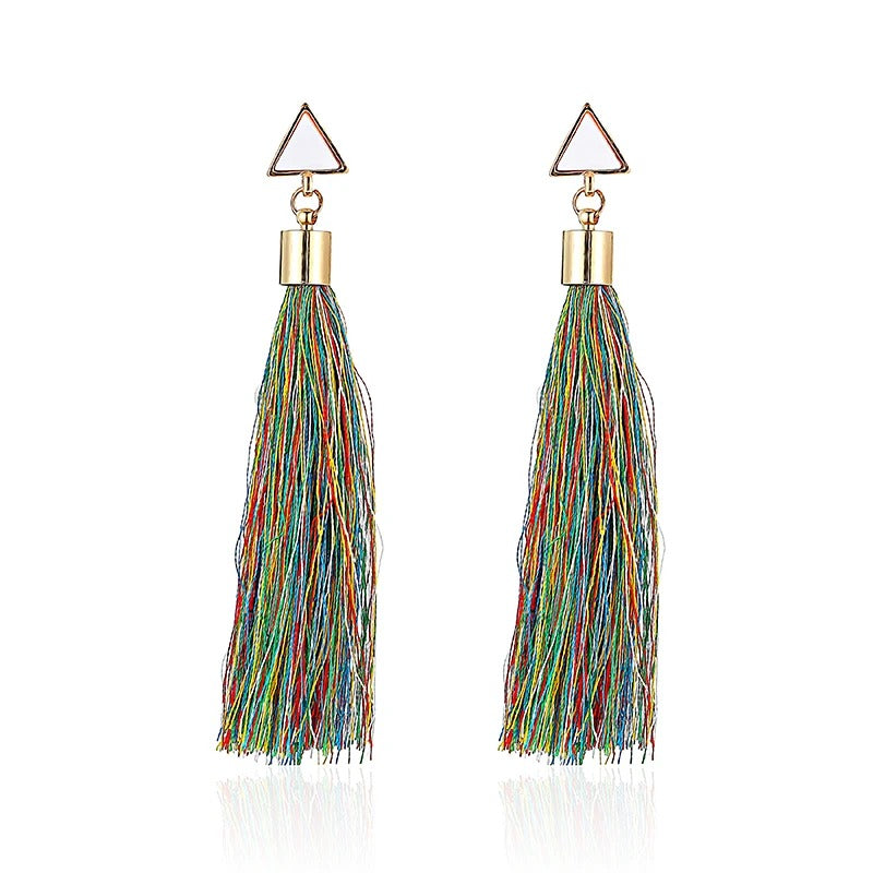 New Fashion Boho Tassel Earrings Women Elegant Long Dangle Drop Earrings Jewelry Vintage Hyperbole Accessories