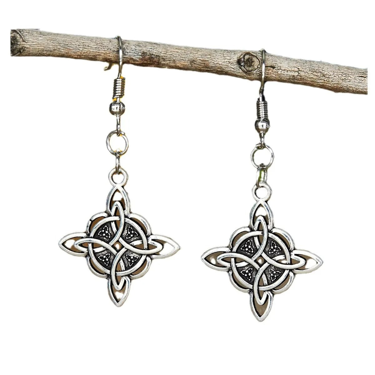 Vintage Witch Knot Earrings Magic Knot Symbol Earring for Men Women Celtic Knot Jewelry Gifts