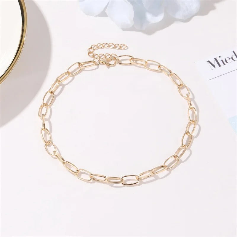 Short Punk Gold Color Big Chains Necklaces Gothic Jewelry Women Pendant Choker Necklace Girl Valentine's Day Gift