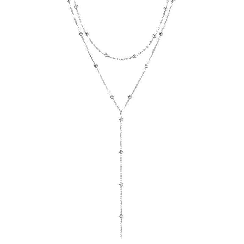 Long Geometric Tassel Necklace for Women Stylish Collarbone Jewelry