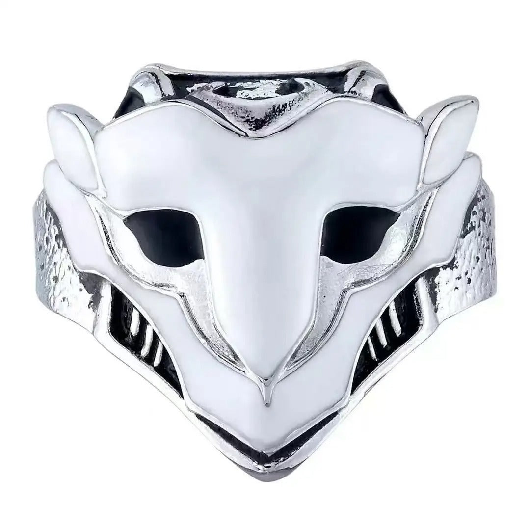 Cartoon Anime Arcane Jinx Ekko's Finger Ring Men Women Fashion Facemask Shape Rings Jewelry Accessories Adjustable Gifts