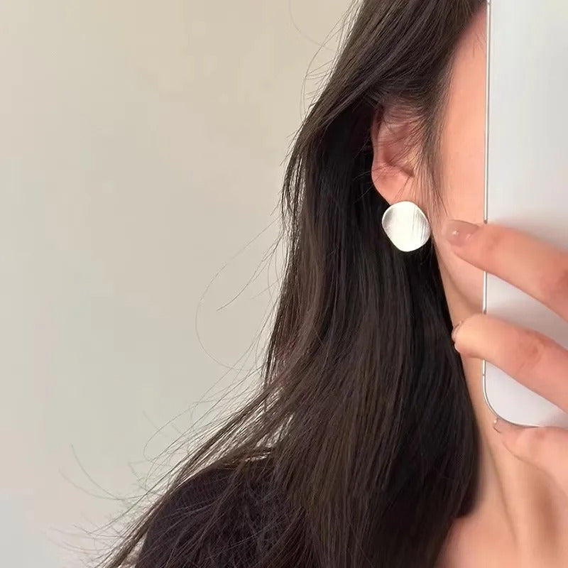 Sterling Silver Vintage Earrings For Women Round StringTrendy Earring Jewelry Prevent Allergy Party Accessories Gift
