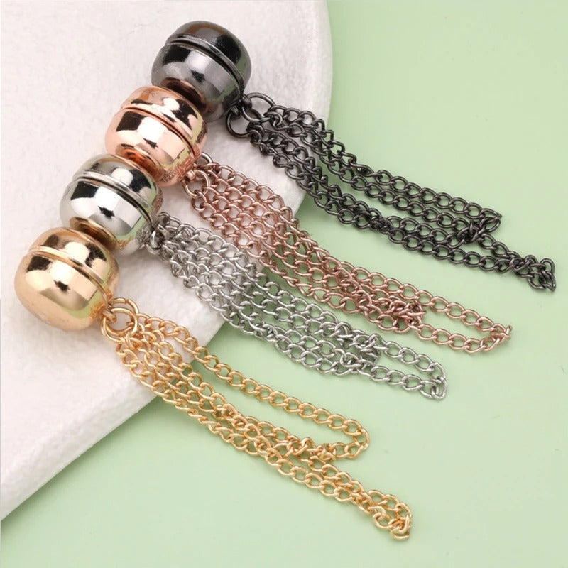 Exquisite Chain Brooch Buckle Magnetic Clothing Clips Nail free Clothes Scarf Trouser Legs Cuff Buckle Buttons Sewing Supply