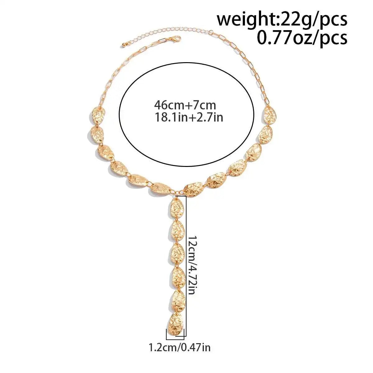 Vintage Irregular Baroque Y-shaped Necklace Women 2025 Simple Geometric Pendant Necklace Daily Jewelry Accessories