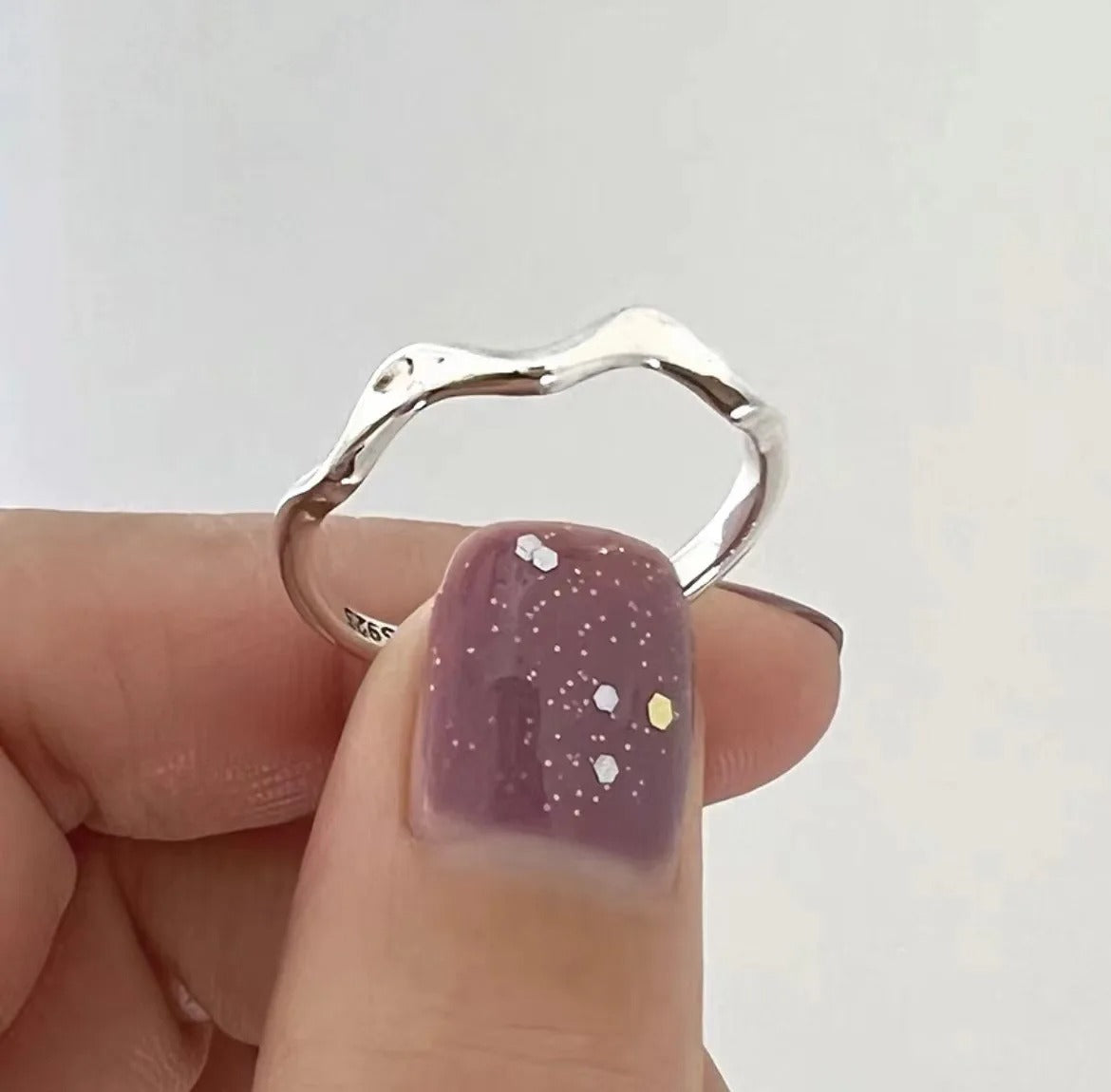 Silver Geometric Multilayer Round Bead Ring Female Fashion Punk Temperament Prevent Allergy Charm Jewelry