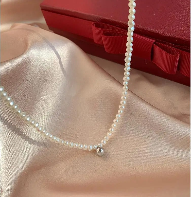 Style Imitation Pearl Choker Necklace Round Bead Pendant Clavicle Chain Necklace For Women Fashion Jewelry