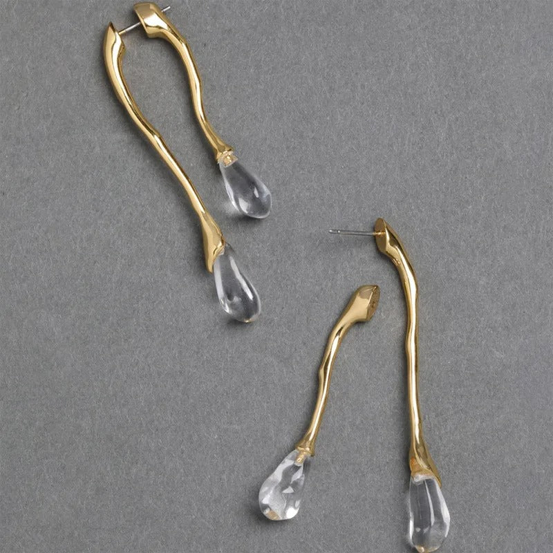 Trendy Statement Jewelry Resin Teardrop Earrings Geometric Back Front Drop Earrings For Women Girls Party Wedding Gift