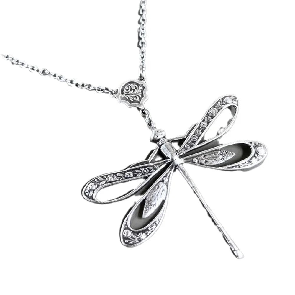 Dragonfly Hollow Pendant Necklace for Women