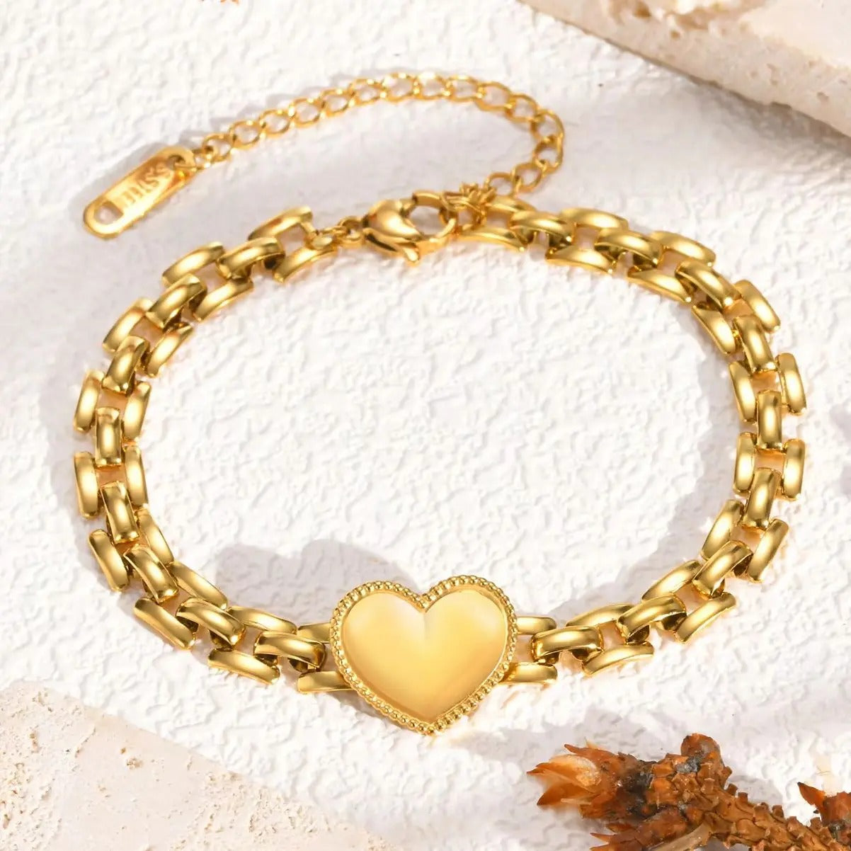 Women’s Stainless Steel Love Heart Bracelet Exquisite Party Jewelry
