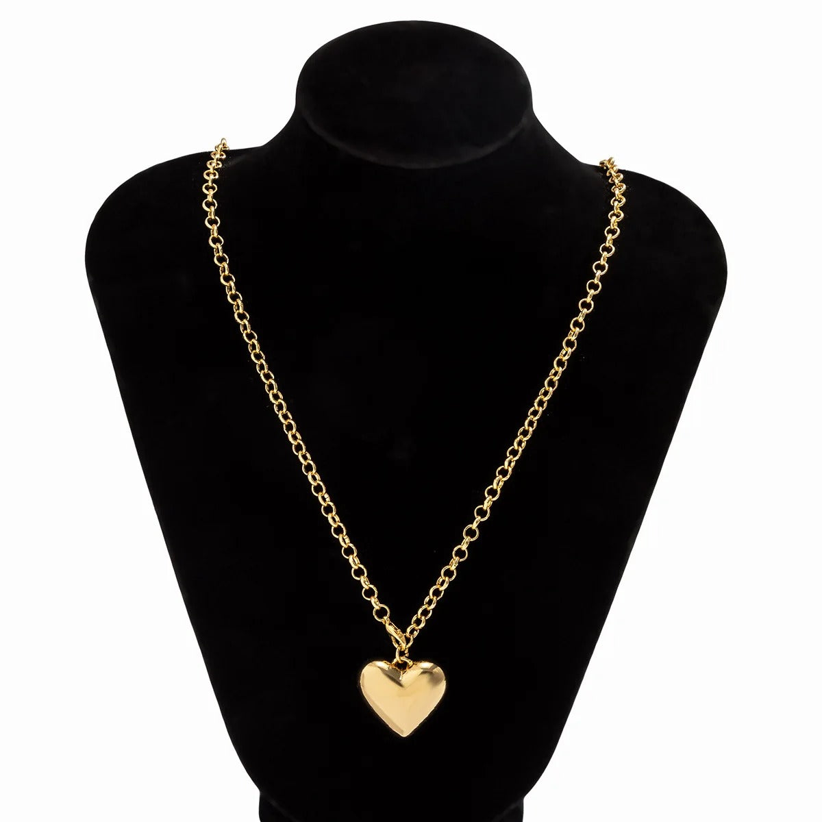 Vintage Big Peach Heart Pendant Adjustable Necklace Women's 2025 Simple Long Style Tassel Gold Metal Girl Fashion Jewelry