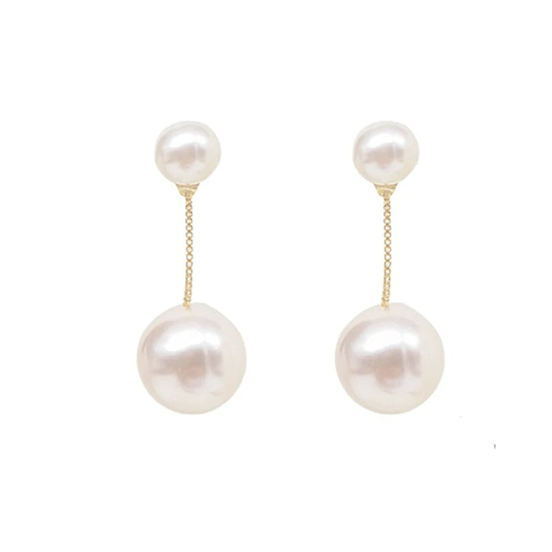 Pearl Pendant Back Hanging Earrings Elegant Jewelry for Women