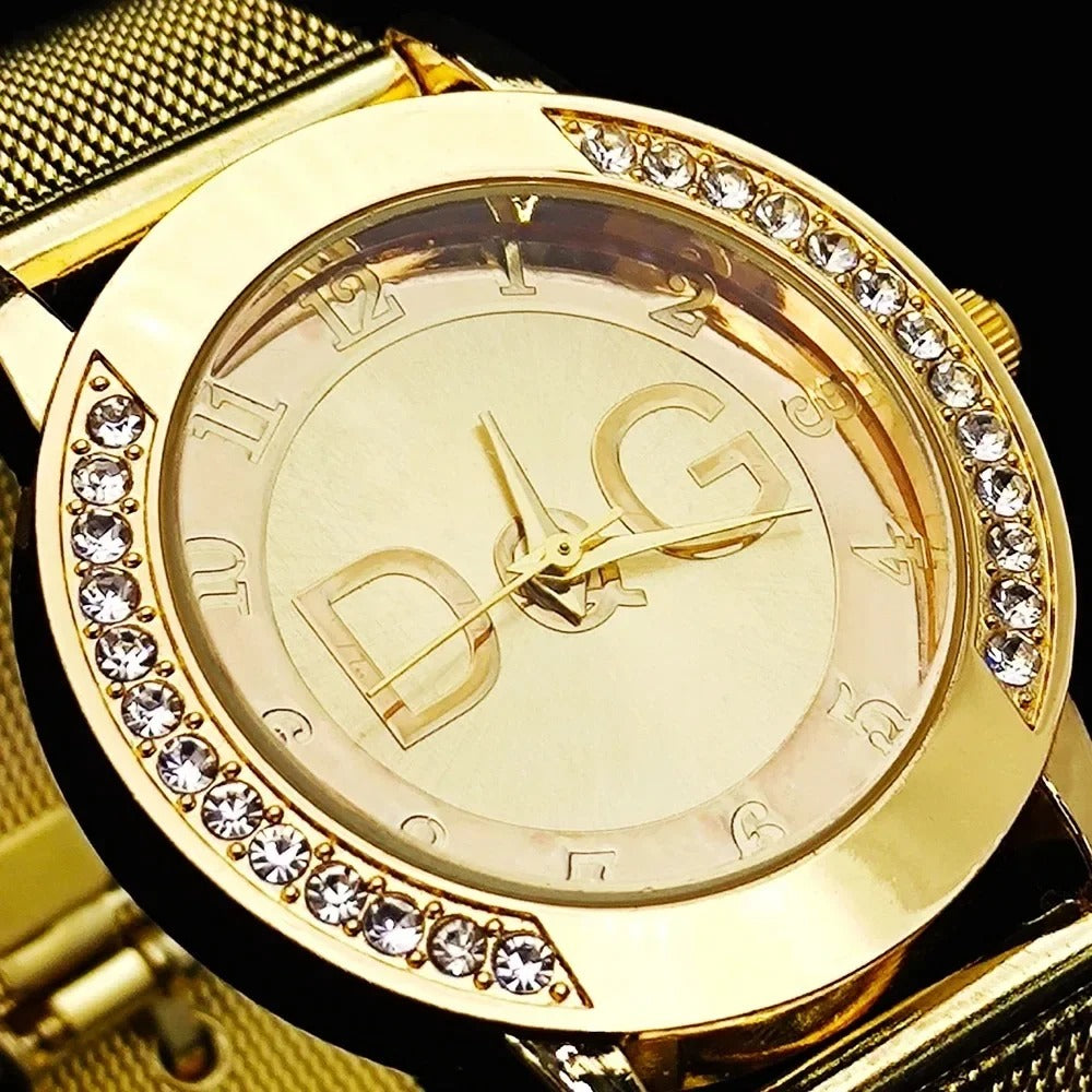2025 Hot Sale European Fashion DQG Women's Watch – Luxury Quartz Stainless Steel Ladies Clock
