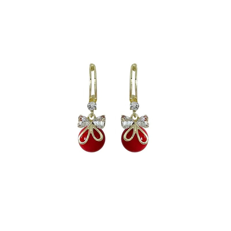 2 Pieces of Trendy Wine Red Heart-shaped Earrings for Women, Outdoor Travel, Carnival, Party, Holiday Dressing Gifts