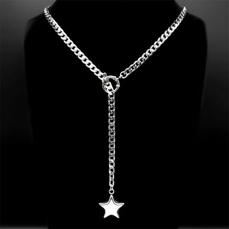 Gold Plated Hollow Mesh Choker Women’s Stainless Steel Waterproof Necklace