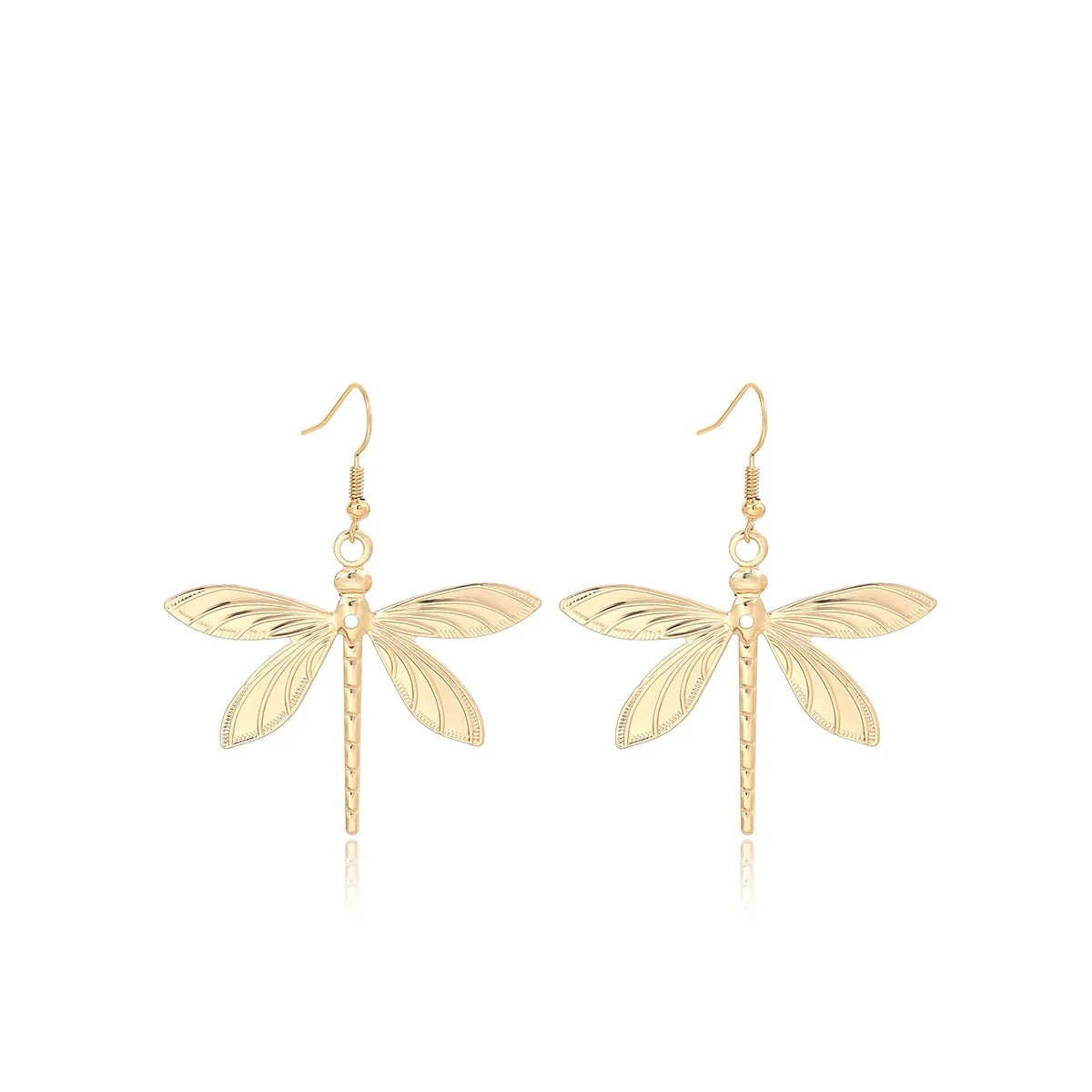 Trendy Minimalist Dragonfly Earrings Women Piercing Dangle Jewelry