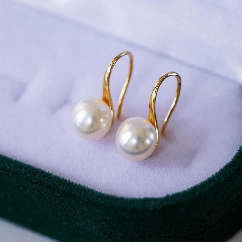 Pearl Stud Earrings for Women Girls Minimalist Elegant Wedding Jewelry