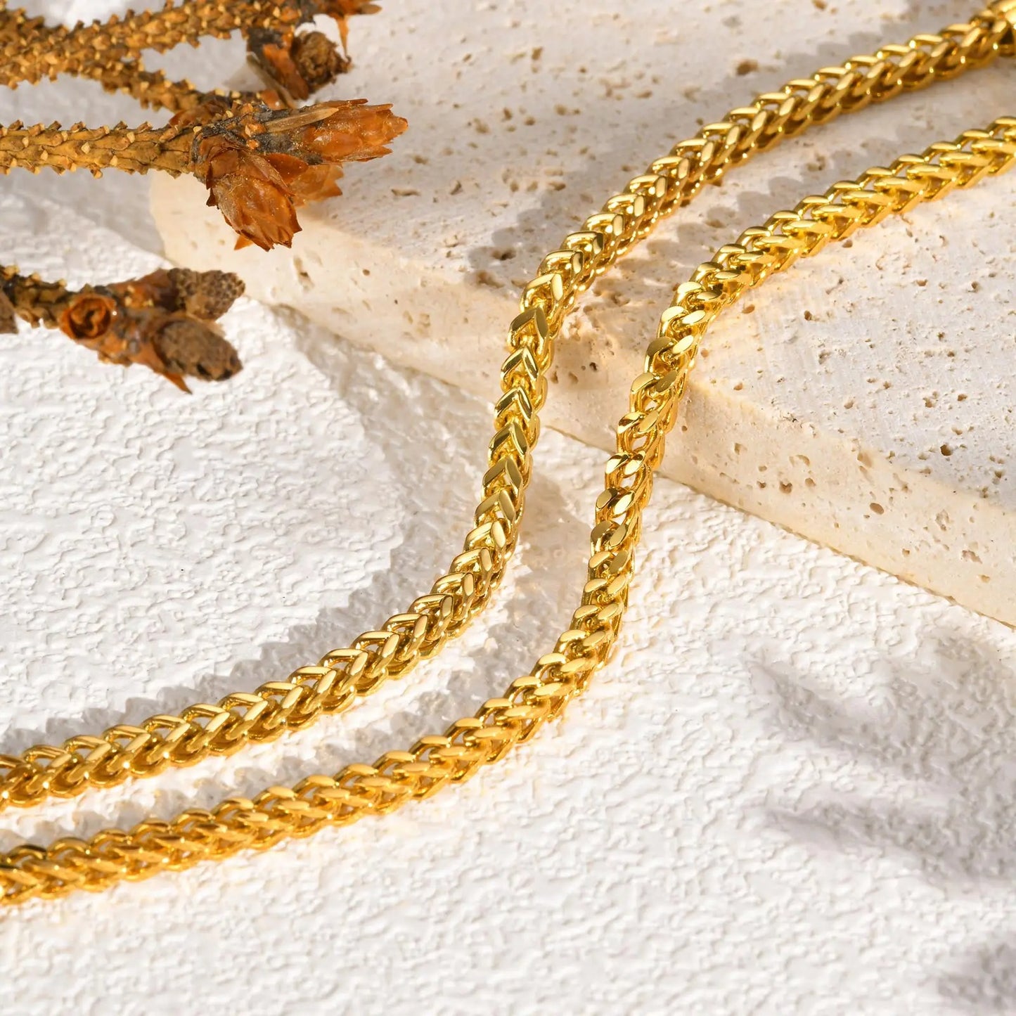 Women’s Gold Keel Chain Bracelet Stainless Steel Punk Fashion Jewelry