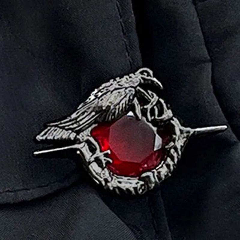 Love And Deepspace Sylus Brooch Cosplay Black Crow Badge Pendant Alloy Corsage Pin Jewelry Clothes Backpack Accessory