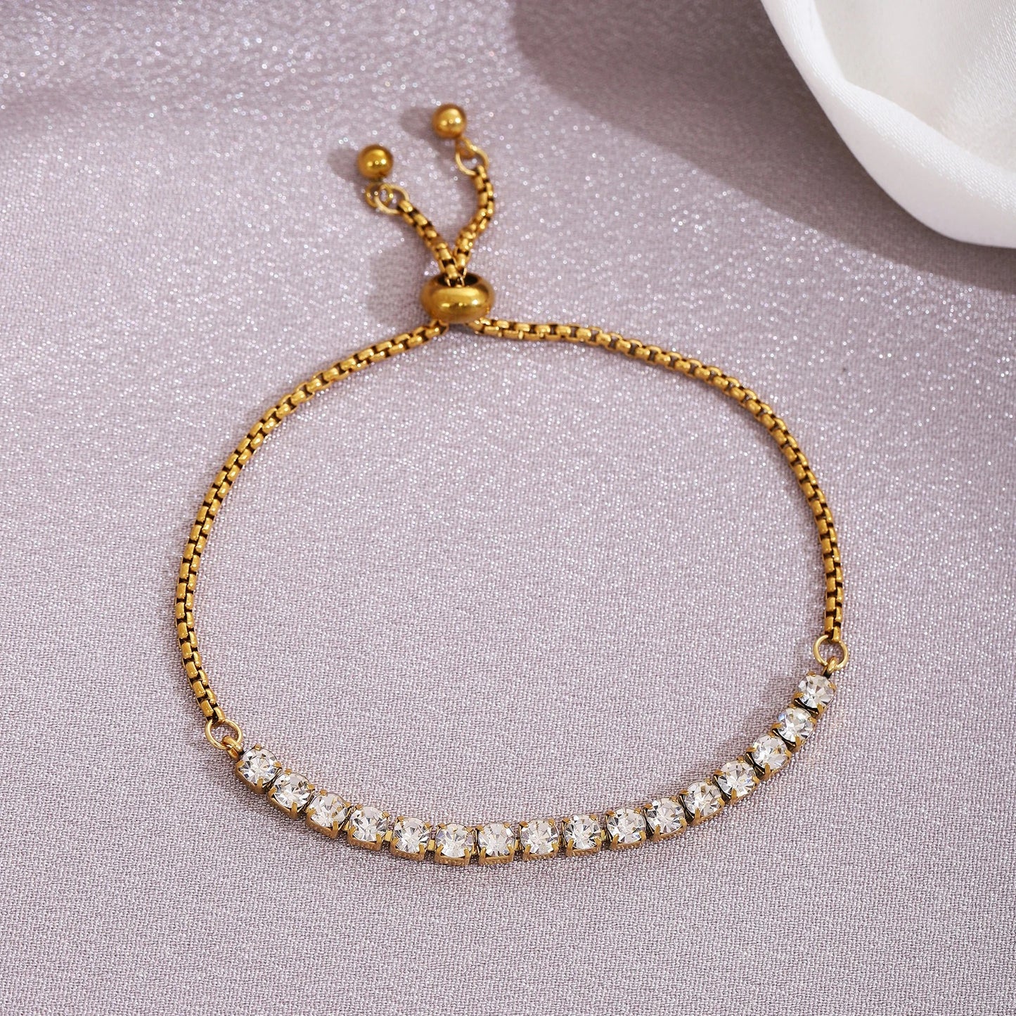 Cubic Zircon Tennis Bracelets For Women Stainless Steel Silver Color Dazzling Crystal Hand Chain Fashion Bracelet Jewelry Gifts