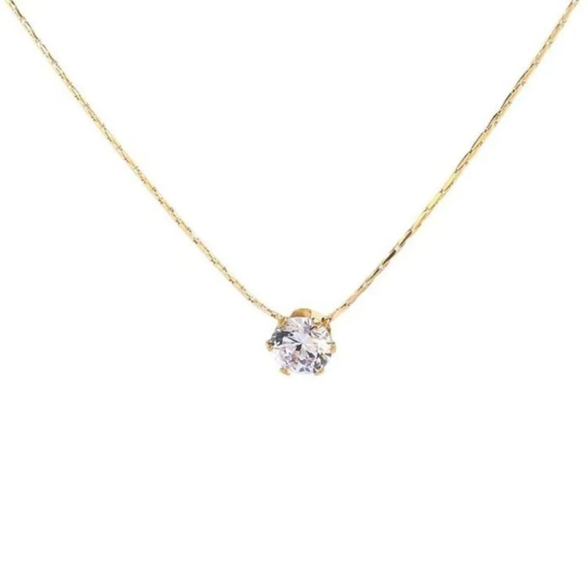 Hot Sale Stainless Steel Zircon Thin Clavicle Chain Necklace for Women Festive Party Jewelry Wholesale