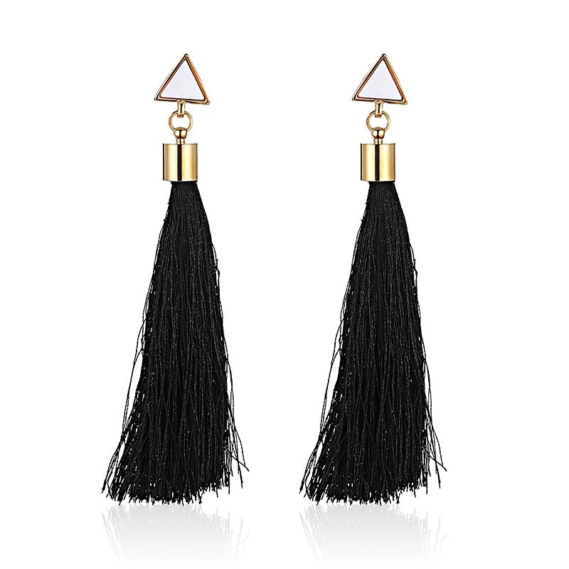 New Fashion Boho Tassel Earrings Women Elegant Long Dangle Drop Earrings Jewelry Vintage Hyperbole Accessories