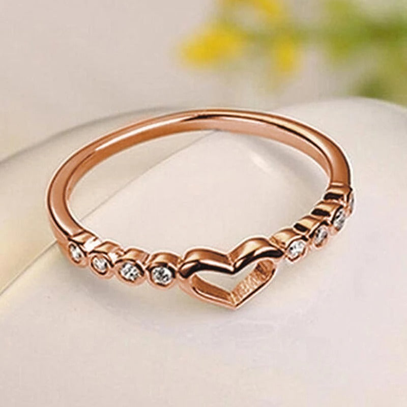Heart CZ Ring for Women Chic Daily Wear Fashion Jewelry