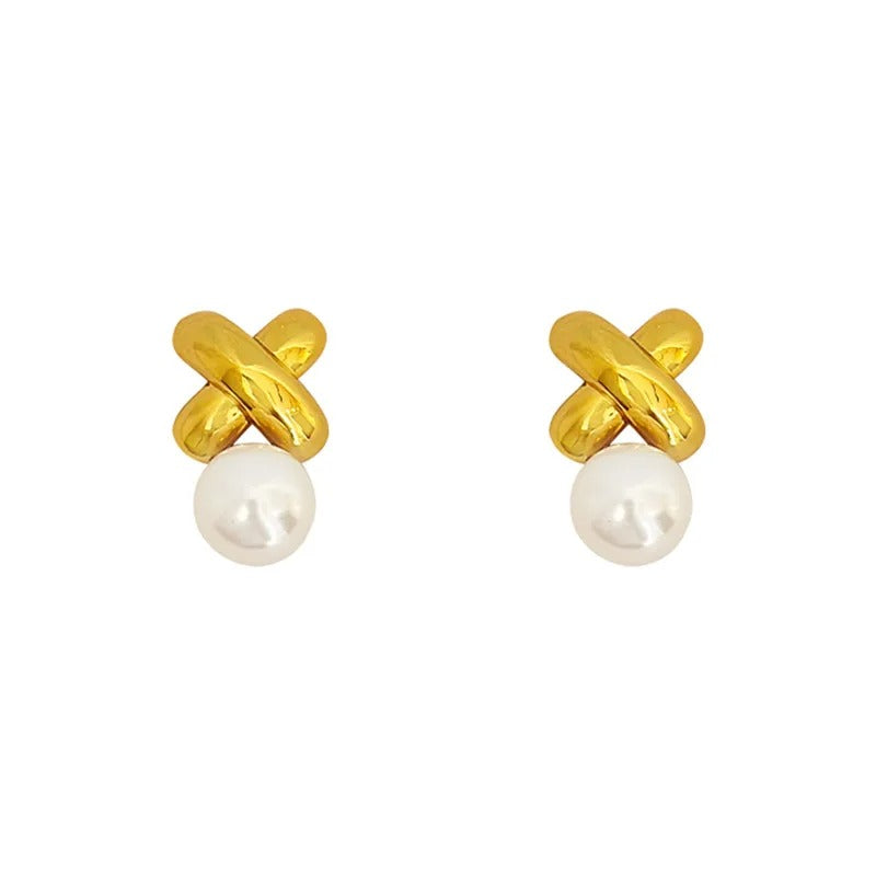 Women’s Simulated Pearl Studs Light Luxury Earrings