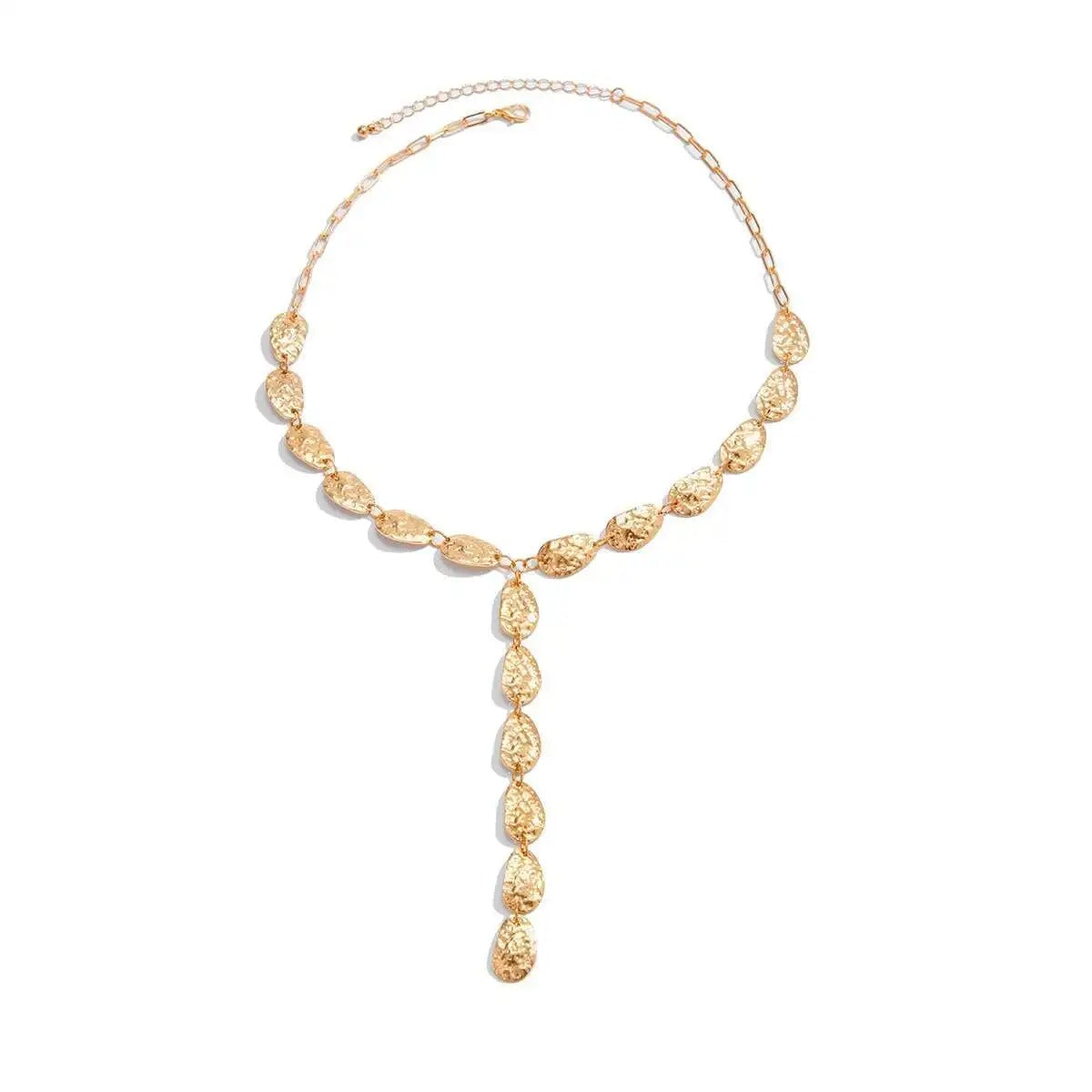 Vintage Irregular Baroque Y-shaped Necklace Women 2025 Simple Geometric Pendant Necklace Daily Jewelry Accessories